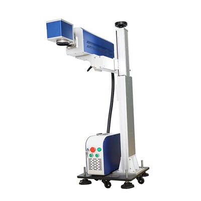 Automatiserad PLC -hanterad 30W CO2 -lasermarkeringsmaskin för flaskproduktion i livsmedels- och drogfabriker .