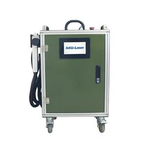 200W Bärbar Bagage-Typ Pulserad Laser Rengöringsmaskin För Trärengöring, Ta bort färg på Trähus.